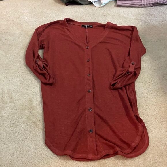 Burgundy light button up   - Picture 1 of 4